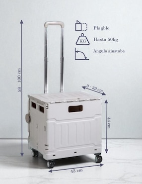 Carrito vagón plegable Cm-Top con capacidad de 50 kg