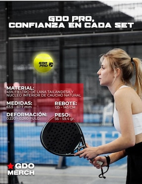 Set de pelotas Gdo para pádel adulto