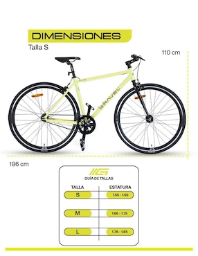Bicicleta de ruta Gravel rodada 700 Fixie unisex