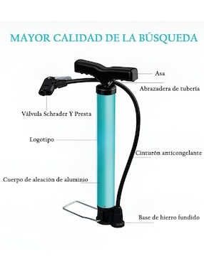 Bomba de aire manual Xtellar para ciclismo