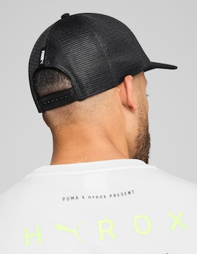 Gorra visera curva broche para entrenamiento Puma Puma x Hyrox trucker cap unisex