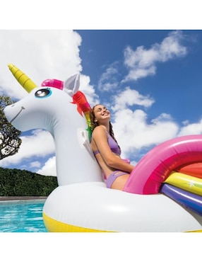 Inflable acuático forma de unicornio Intex
