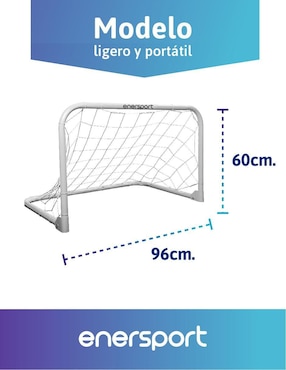 Portería para fútbol con red Enersport infantil