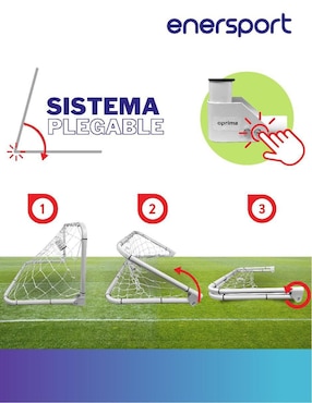 Portería para fútbol con red Enersport infantil