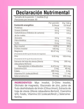Inositol Myo & D-Chiro Amarte Labs sabor lima limón de 300 g