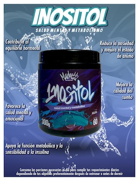 Inositol suplemento polvo equilibrio hormonal Madness Nutrition sabor natural de 300 g