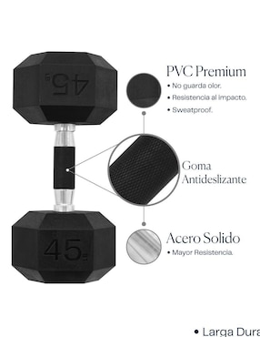 Set mancuernas de peso fijo Eleva 20 kg 2 piezas