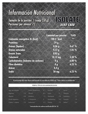 Proteína isolate defender suplemento levanta músculo Defender Nutrition con proteína sabor chocolate de 2.2 kg