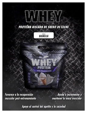 Costal proteína whey defender aislada suplemento Defender Nutrition con proteína sabor vainilla de  2.2 kg