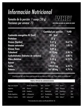 Costal proteína whey defender aislada suplemento Defender Nutrition con proteína sabor vainilla de  2.2 kg