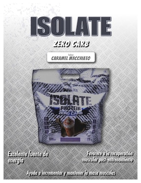 Proteína isolate defender suplemento levanta músculo caramel machiato Defender Nutrition con proteína sabor caramelo de 2.2 kg