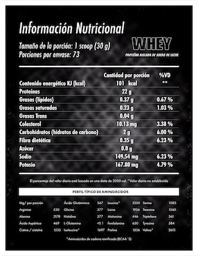 Costal proteína whey defender aislada suplemento  Defender Nutrition con proteína sabor galleta de 2.2 kg