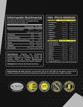 Proteína Forzawhey 69 Serv Chocolate Forzagen con proteína de suero de leche aislado sabor chocolate de 2.27 kg