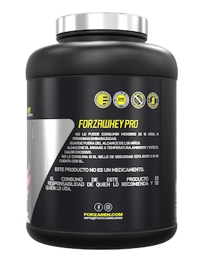 Proteína forzawhey 65 servicios Forzagen con proteína de suero de leche aislado sabor fresas con crema de 2.2 kg