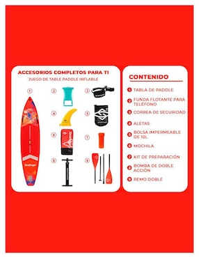 Tabla surf Level Fitness Interstellar red adulto