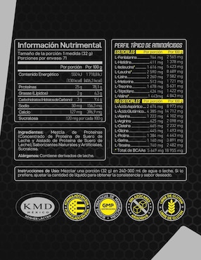 Proteína Forzawhey Forzagen con proteína de suero de leche sabor vainilla de 2.2 kg