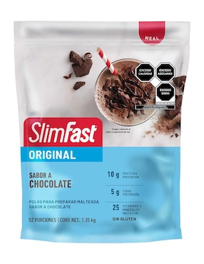 Bebida en polvo Malteada en polvo (52 porciones) de chocolate Slimfast Original 1.35 kg