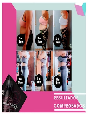 Belly zlimer termogenico y voluminizador de glúteos Belly Fat con multivitamínico y antioxidante sabor fresa de 12 oz