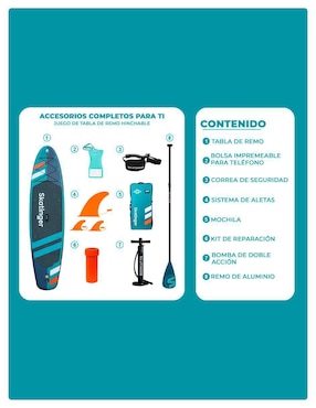 Tabla surf Level fitness paddle jade adulto