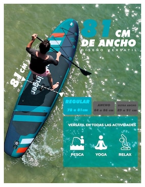 Tabla surf Level fitness paddle jade adulto