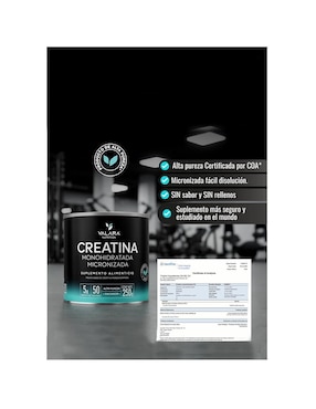 Creatina monohidratada micronizada Valara nutrition 250 g
