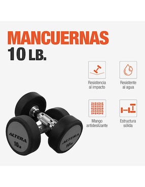 Mancuernas de peso fijo Altera 4.5 kg 2 piezas