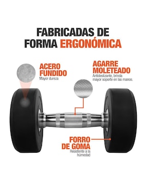 Mancuernas de peso fijo Altera 6.8 kg 2 piezas