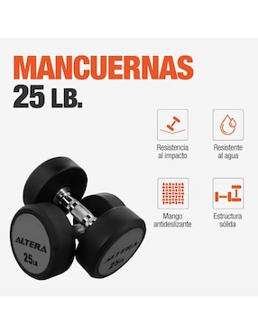 Mancuernas de peso fijo Altera 11.3 kg 2 piezas