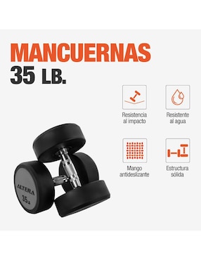 Mancuernas de peso fijo Altera 15.8 kg 2 piezas