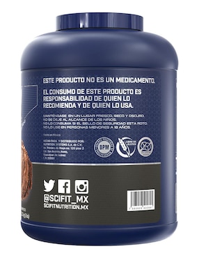 Proteína whey scifit con 24 g de proteína sabor helado de chocolate suizo de 2.27 kg (5 lb) Scifit con proteína de suero de leche aislado sabor helado de chocolate suizo de 2.27 kg