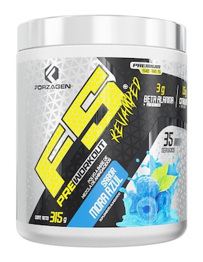 Pre-entreno F5 Forzagen con cafeína sabor mora azul de 315 g