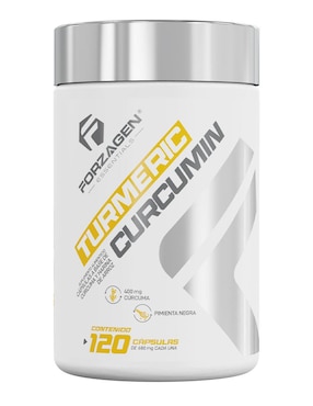 Turmeric Curcumin Forzagen con cúrcuma sin sabor de 120 cápsulas