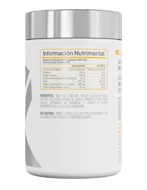 Turmeric Curcumin Forzagen con cúrcuma sin sabor de 120 cápsulas
