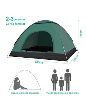 Casa de campaña Belug para 3 personas