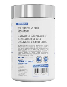 Suplemento Inmunológico, Antioxidante y Antiinflamatorio Immunity Shield Forzagen SCIFit con vitamina C de 120 cáp