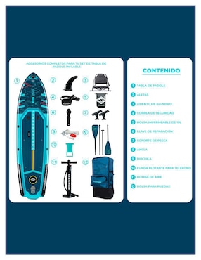Tabla surf Level Fitness Surf Fishing Sup adulto