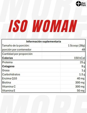 Iso Woman Fit Nutrition con colageno sabor galleta de 1.8 kg