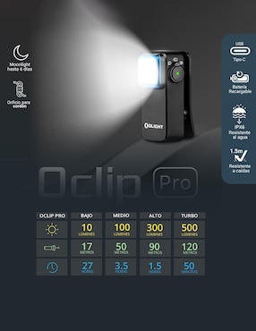 Linterna de bolsillo Olight OCLIP PRO