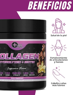 Colágeno hidrolizado biotina More Than Pure sabor capuccino de 300 g