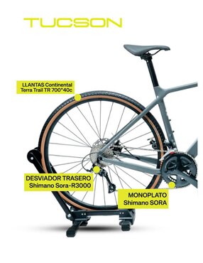 Bicicleta de montaña Gravel rodada 700 Tucson unisex