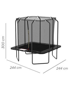 Trampolín Vanlig Jumpbox 8FT Red Envolvente y Rebote Controlado