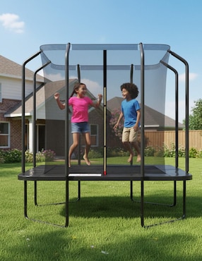 Trampolín Vanlig Jumpbox 8FT Red Envolvente y Rebote Controlado