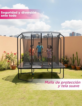 Trampolín Vanlig Jumpbox 8FT Red Envolvente y Rebote Controlado