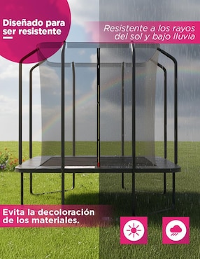 Trampolín Vanlig Jumpbox 8FT Red Envolvente y Rebote Controlado