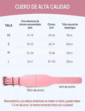 Faja Belug Faja Cinturon Pesas Rosa