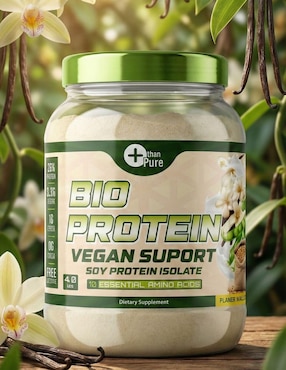 Bio protein vegana More Than Pure con proteína de soya con aminoácidos sabor vainilla de 1.8 kg