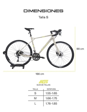 Bicicleta de ruta Gravel rodada 700 unisex