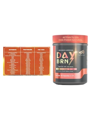 Quemador de Grasa Day Brn BPN PRO con CBD y CBG 60 cáp