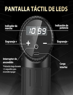 Masajeador corporal Belug Pistola de Masaje Eléctrica Masajeador Pantalla Lcd