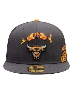 Gorra visera plana cerrada para básquetbol New Era Day of The Dead Chicago Bulls unisex